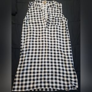 Womens plaid tank top dress • medium
